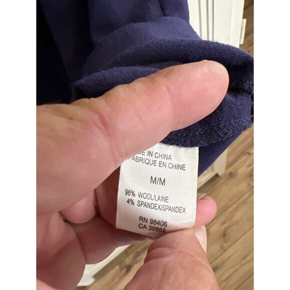 Theory size medium dark purple wool mini dress with pockets - Picture 5 of 5